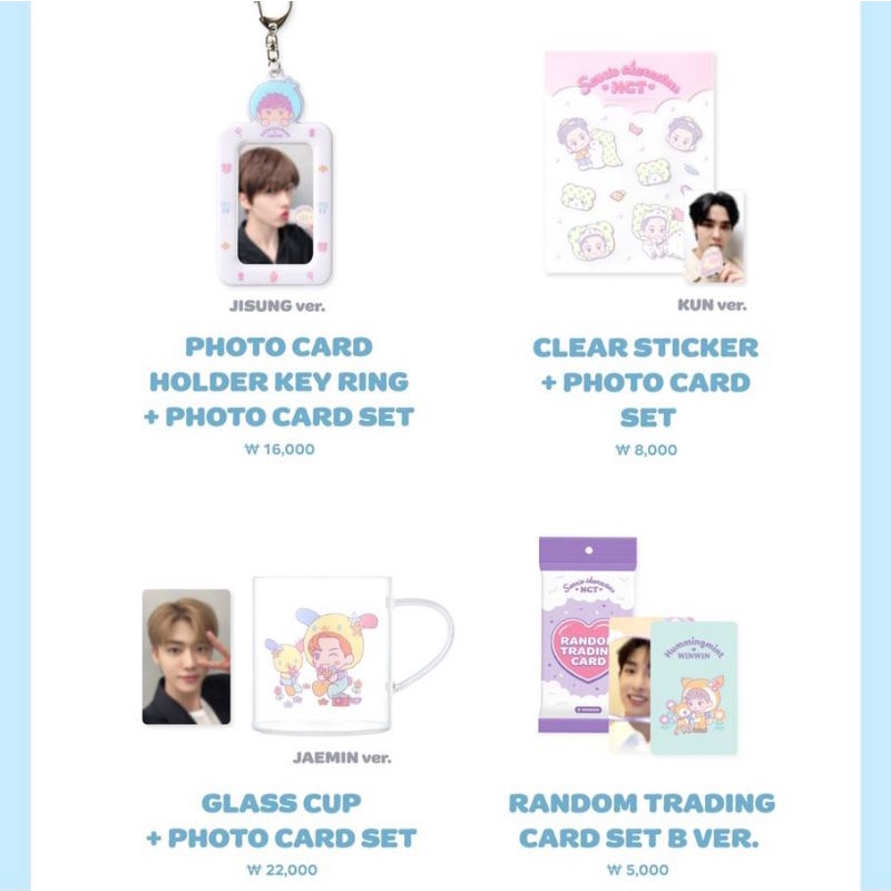 Sanrio x NCT 127 Dream WayV - Acrylic Stand, Sticker, Photo Card Holder Keyring (HAECHAN, TAEYONG, J