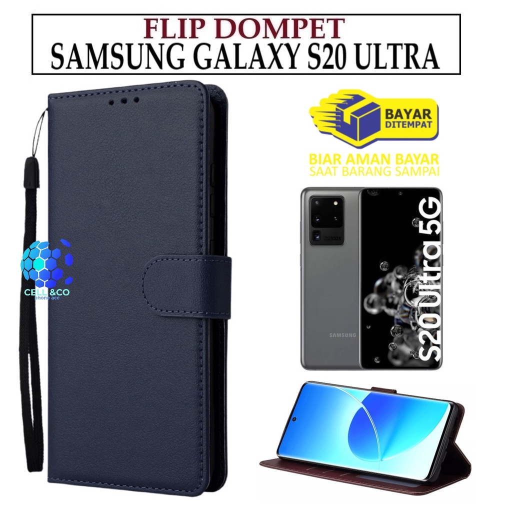 SAMSUNG GALAXY S20 ULTRA CASE FLIP LEATHER WALLET PREMIUM FLIP CASE BUKA TUTUP KESING HP CASING FLIP CASE WALLET SAMSUNG GALAXY S20 ULTRA