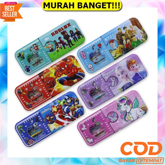 

Tempat Pensil Transparan Motif Cinnamon Dog Kuromi Kapasitas Besar Gaya Korea Untuk Anak Perempuan Kotak Pensil Besi Dengan Alat Tulis Set Sk0035