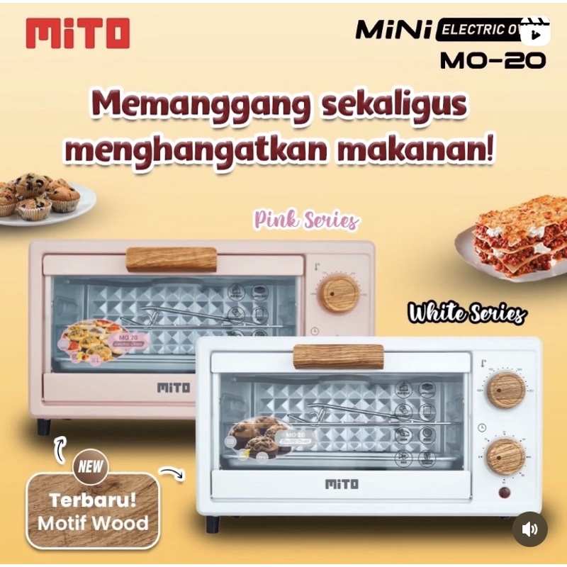 MITO Oven Listrik Mini MITO MO 20 Kapasitas 11 Liter