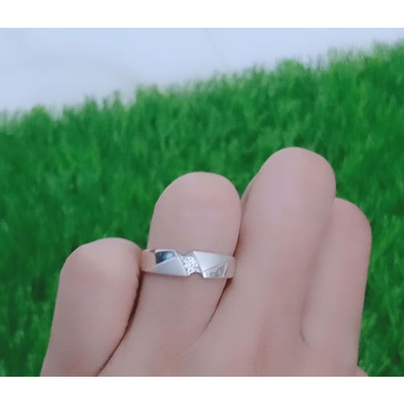 Cincin ring mp 1 + dove / wedding ring / cincin perak asli silver 925 lapis emas/ cinci fashion pria &amp;wanita terbaru