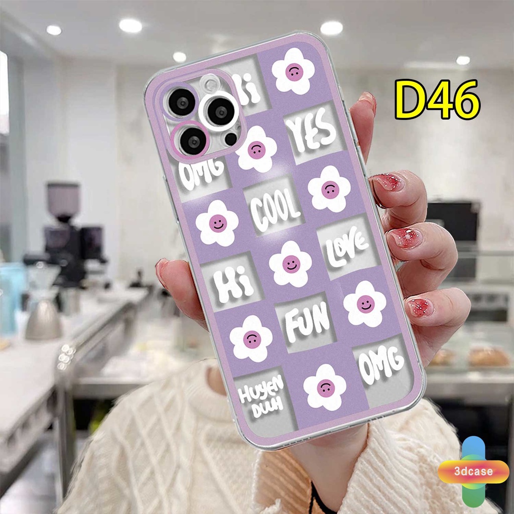 Soft Case TPU Motif Smiley Bunga Untuk For IPhone 11 12 13 PRO MAX 6 7 6S 8 Plus X XR XS MAX 11 12 13 Se 2020 6SPlus 7Plus 6Plus 8Plus XSMAX A15 A16 A9 A5 A7 A5S Y12 Y20 Y15S A12 A03