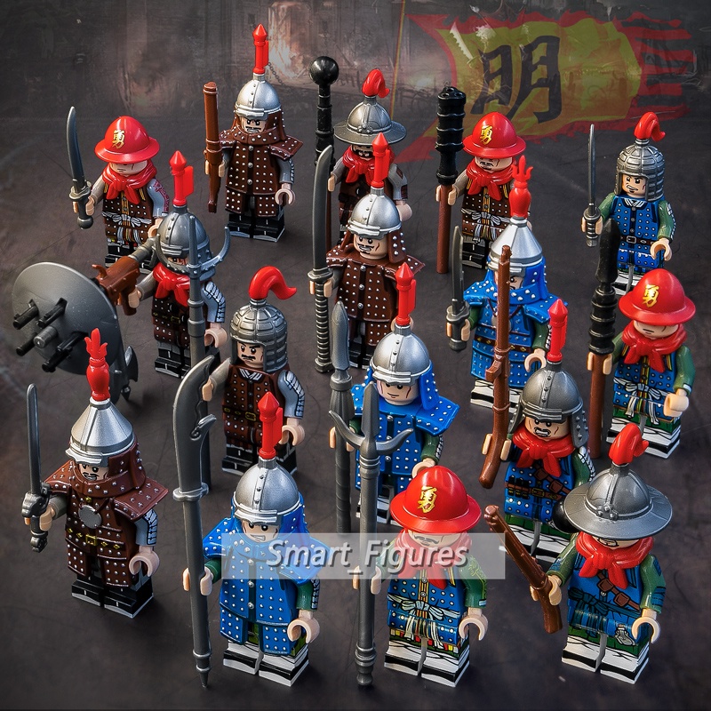 Minifigures Tentara Cina Kuno Dinasti Sejarah Qin Terracotta Army Chu-Han Kontroversi Mainan Hadiah Angka Mini