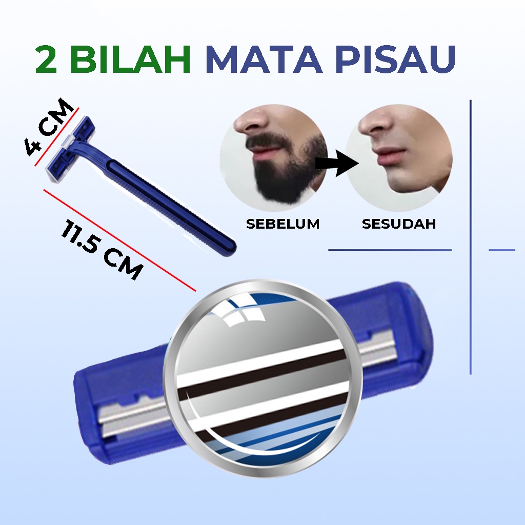 Cukuran Jenggot Alat Cukur Kumis Janggut Pisau Pencukur Bulu Kaki Ketiak Aman dengan 2 mata piso | GROSIRXPRESS