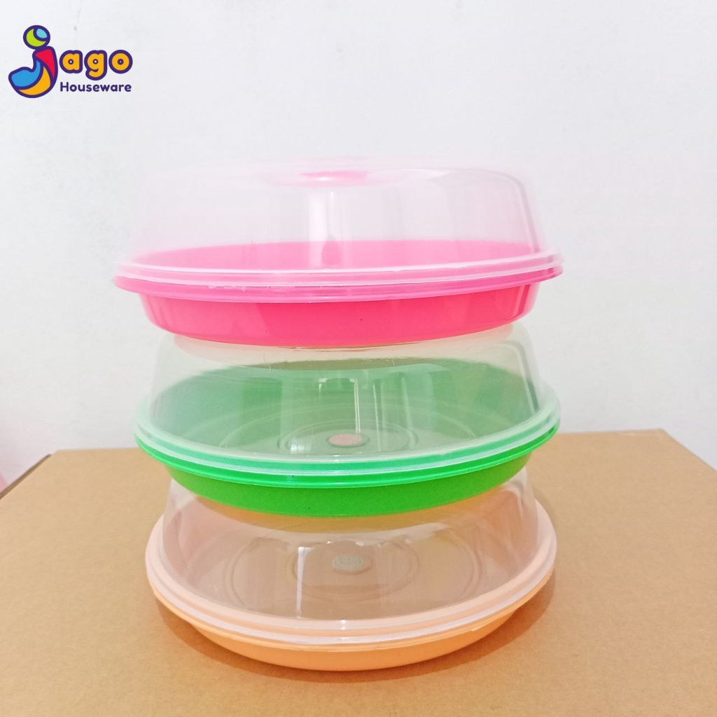 Tempat Kue Vanessa Bulat Pacific. Wadah Kue, Tempat Gorengan Plus Tutup Bentuk Bulat