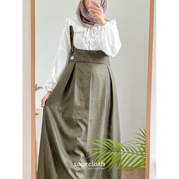 ARUNA SET - DRESS SET BLOUSE &amp; OVERALL SYARI KOREAN LOOK ALLSIZE