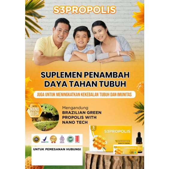 PROPOLIS/ BRAZILIAN GREEN PROPOLIS/ PROPOLIS ASLI 100% TANPA CAMPURAN BY S3 INDONESIA