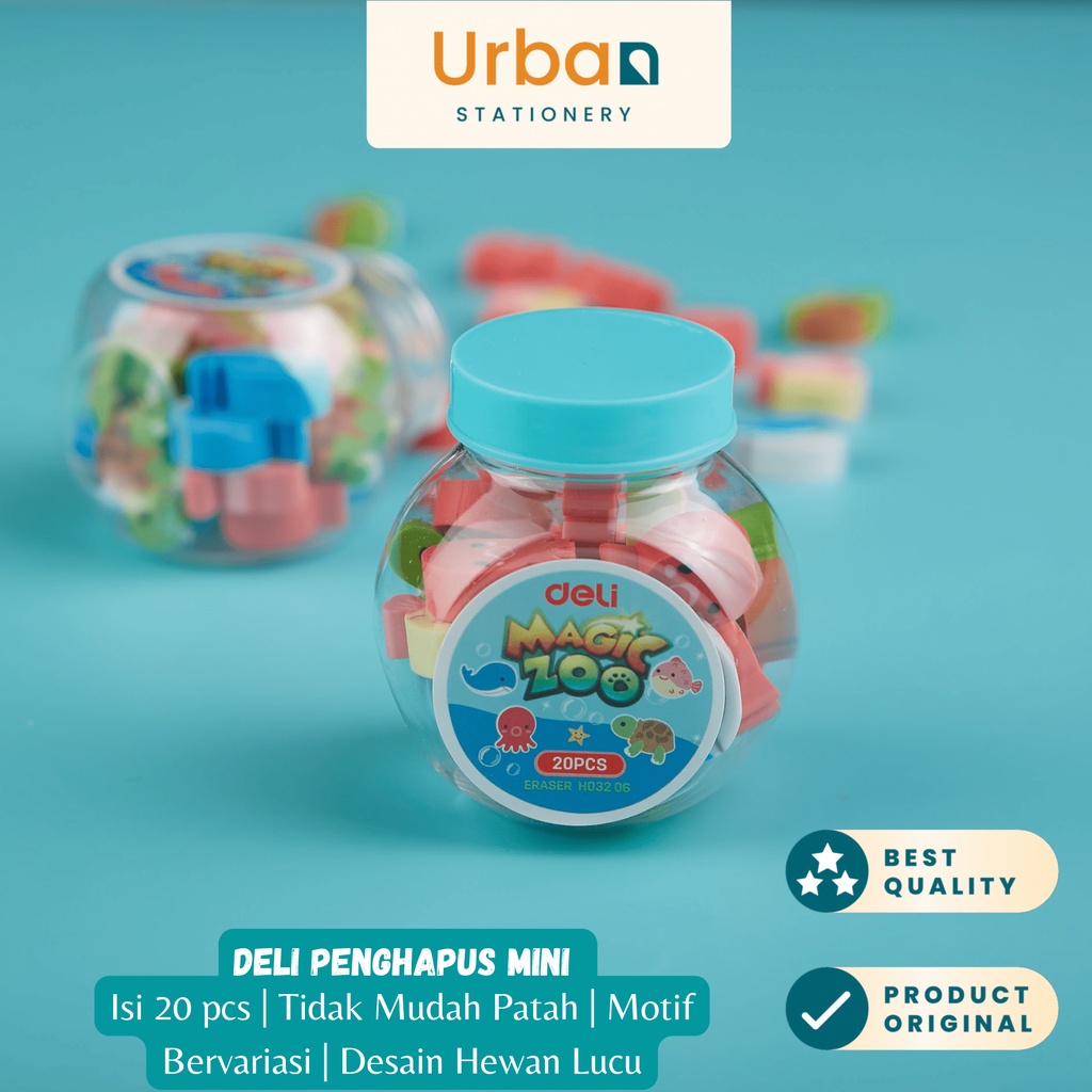 

Deli Penghapus Desain 4 Hewan lucu dan menarik dalam tabung EH03206