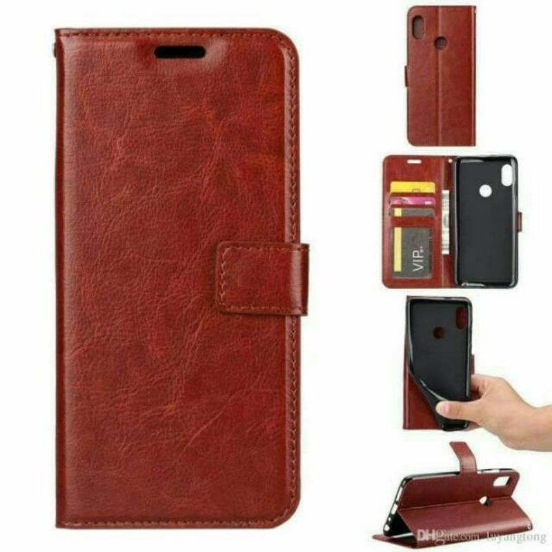 REALME C2 / C11 / C12 / C15 / C17 / C20 / C21 / C21Y / C25 / C30 / C31 / C35 Flip Cover Kulit Wallet Leather Case