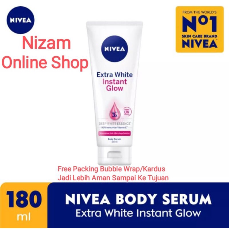 Jual Nivea Body Serum Extra White Instant Glow 180 Ml Shopee Indonesia