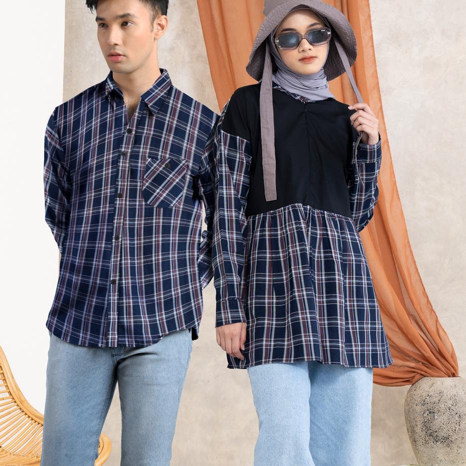 Special Price DGM Fashion Kemeja Flanel Couple kemeja couple baju couple pasangan couple flanel