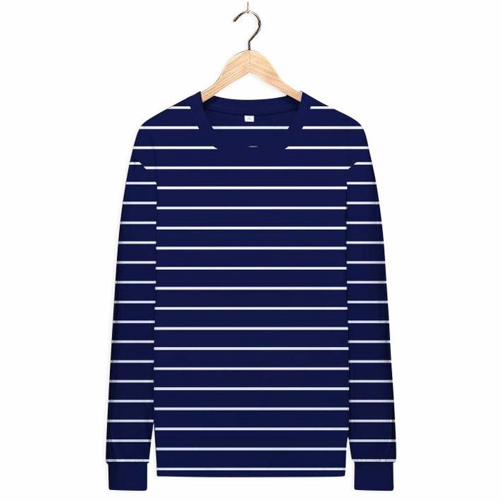 Kaos polos Kaos oblong pria stripe belang belang / atasan baju kaos garis garis lengan panjang