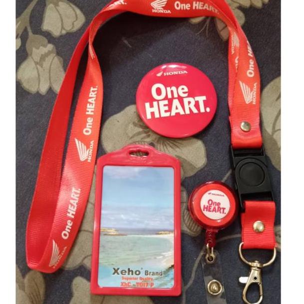 

[No][J54T]-☛) paket lengkap Tali id card Honda ( one heart ) ecer dan grosir terviral