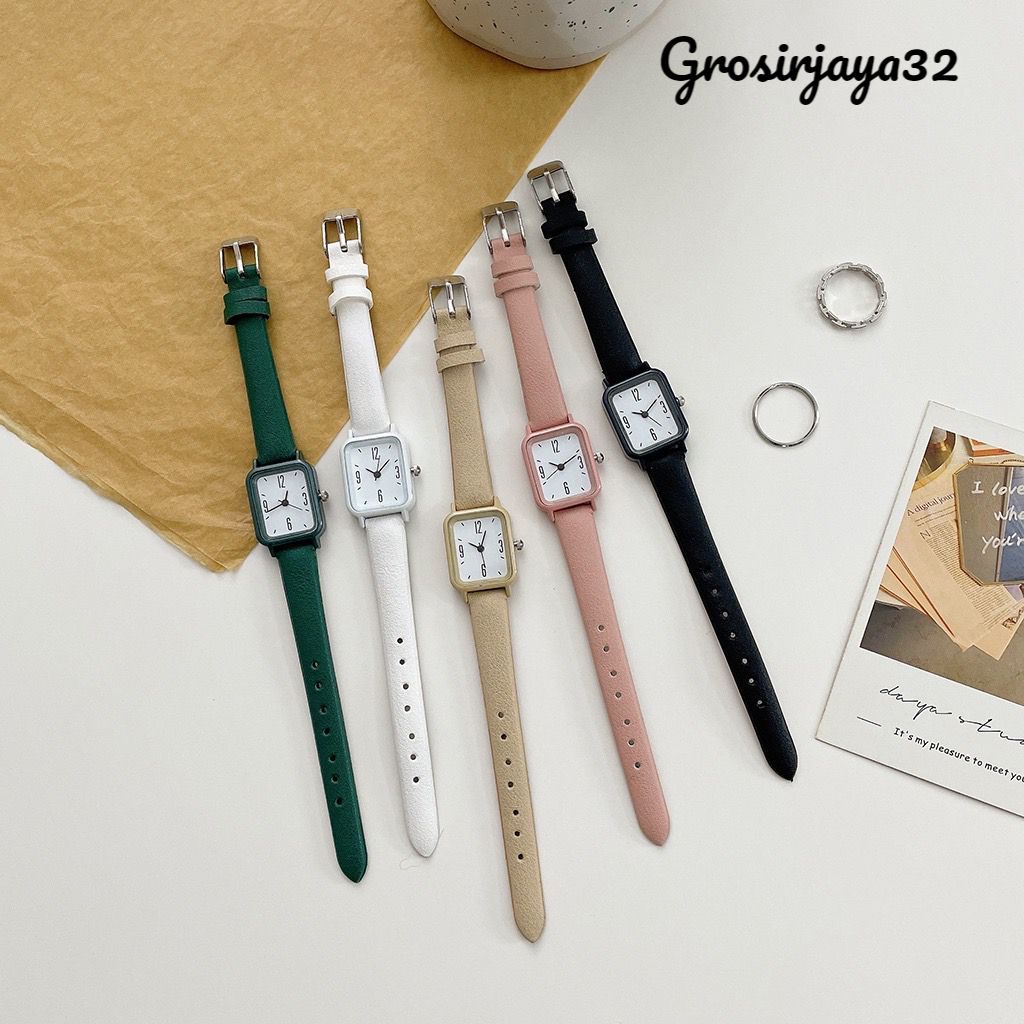 Jam tangan wanita analog casual Anya 2 kalep sintesis Korean Fashion