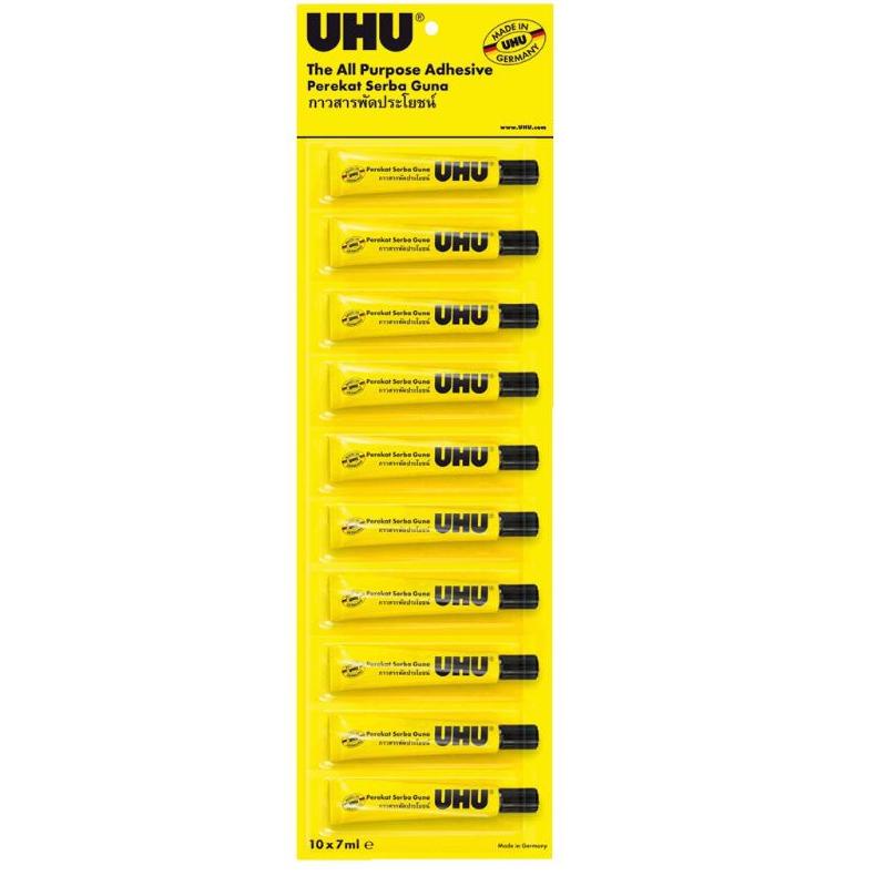 

LEM UHU CAIR/LEM SERBAGUNA UHU 7ML ( 1SET/10PCS ) TERLARISS...,,,,,