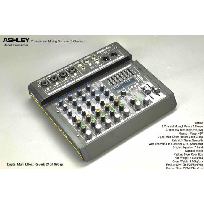 Mixer Ashley Premium 6 , Ashley 6 Channel Original