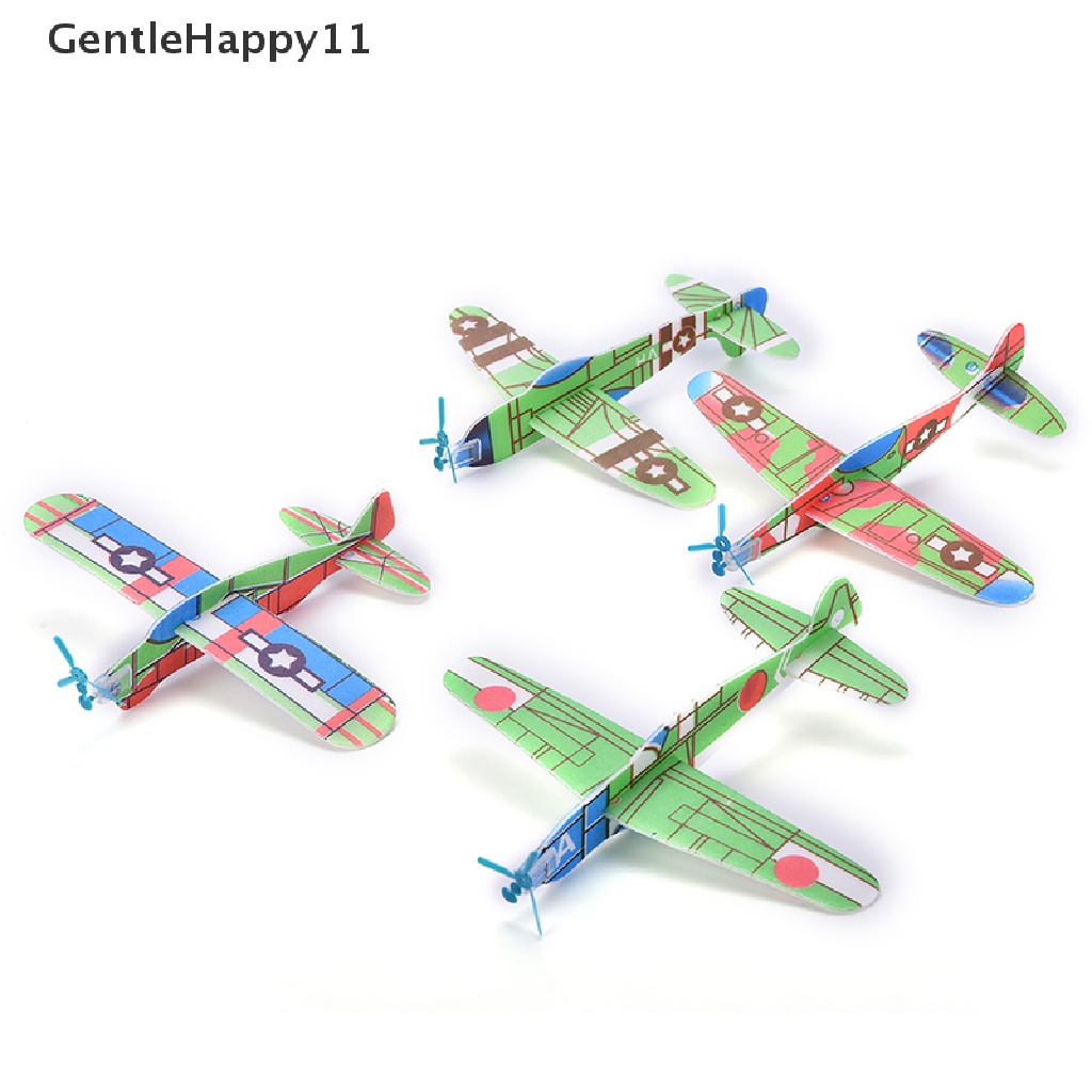 GentleHappy 12PCS/Set Foam Glider Prop Flying Gliders Plane Aeroplane Kids Children DIY Toys id