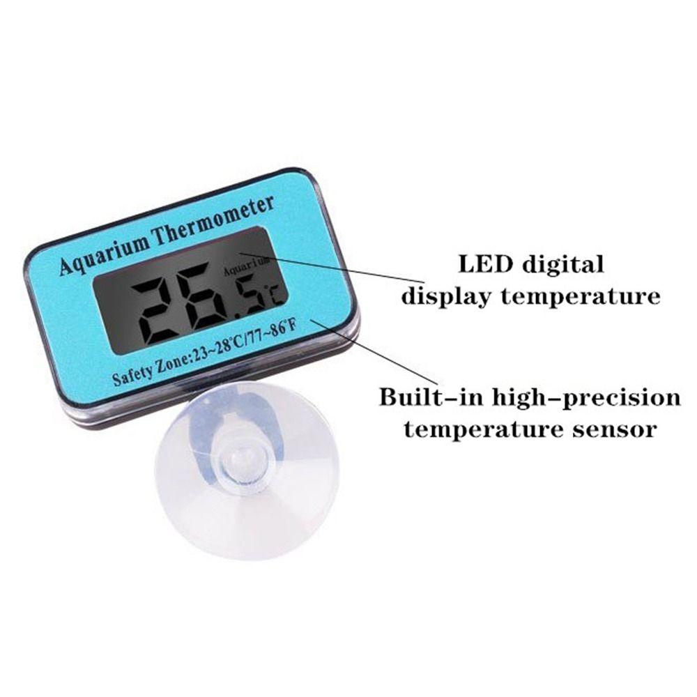 Solighter Termometer Akuarium Ikan Tangki Suhu Air Dengan Suction Cup Waterproof Temperature Gauge