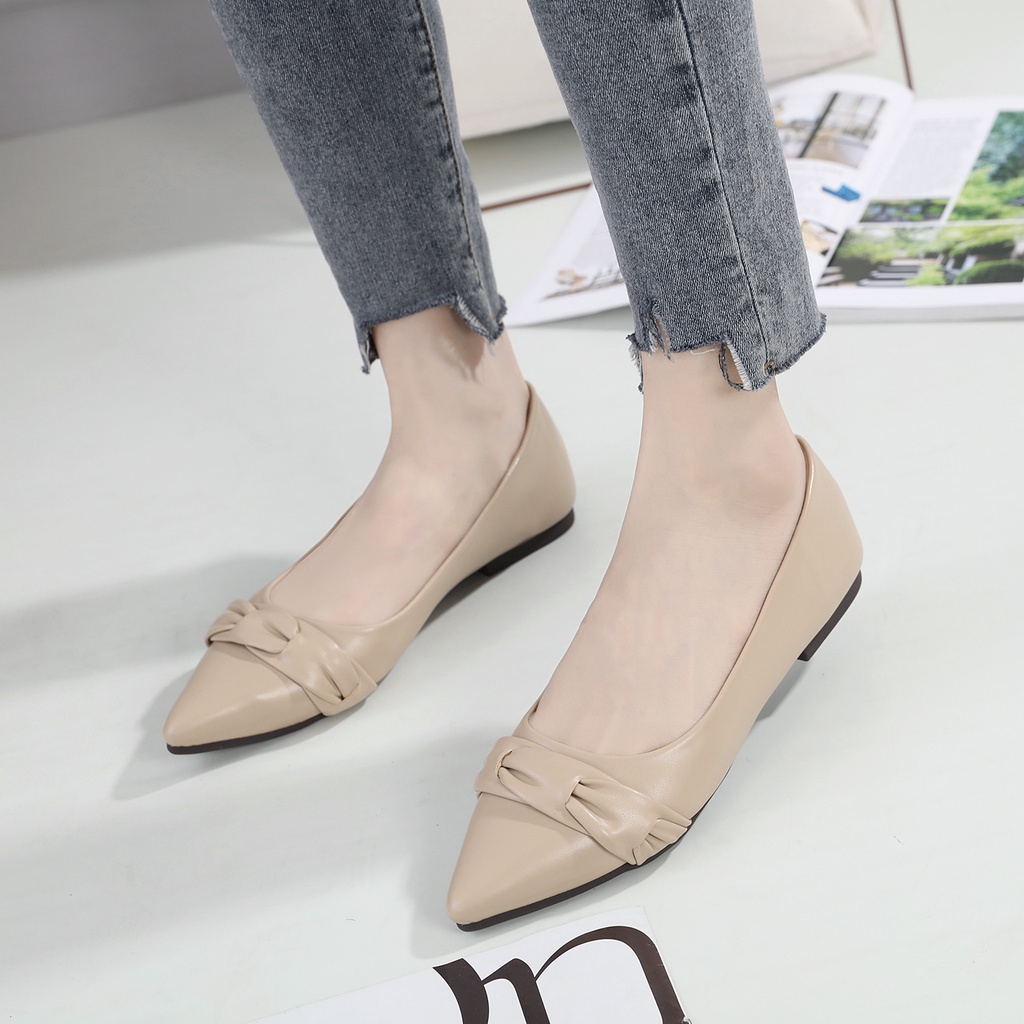 JISO RYONA SHASA-55 Sepatu Flat Shoes Kerja Wanita Import premium