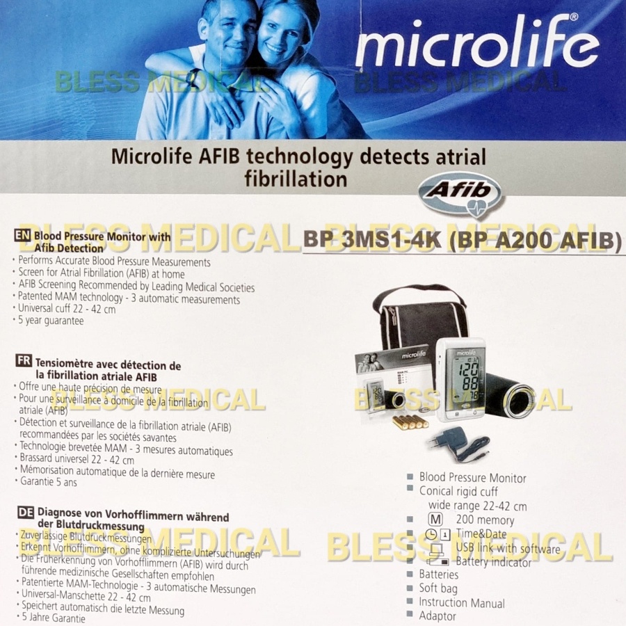 Microlife BPA200 AFIB Tensimeter Digital Deteksi Gejala Stroke