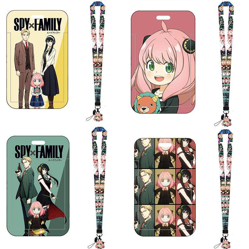 6gaya Anime Spy x Keluarga lanyard card ID Badge Holder Gantungan Kunci Pass Gym Handphone Anak Key Holder Key Rings Hadiah Loid Forger Anya Forger Yor Forger In Stock New Arrival LY