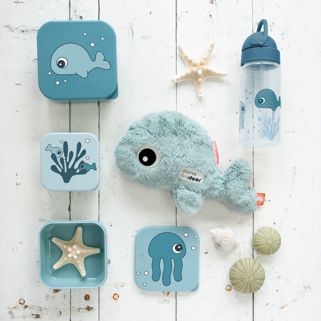 Done by Deer Snack Box Set 3 Pcs Sea Friends - Tempat Makan Anak - Kotak Makan