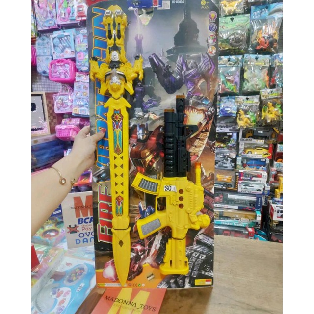 Mainan tembak anak, peluru busa, tembak, tameng, pedang mainan, mainan perang, tembak kretek