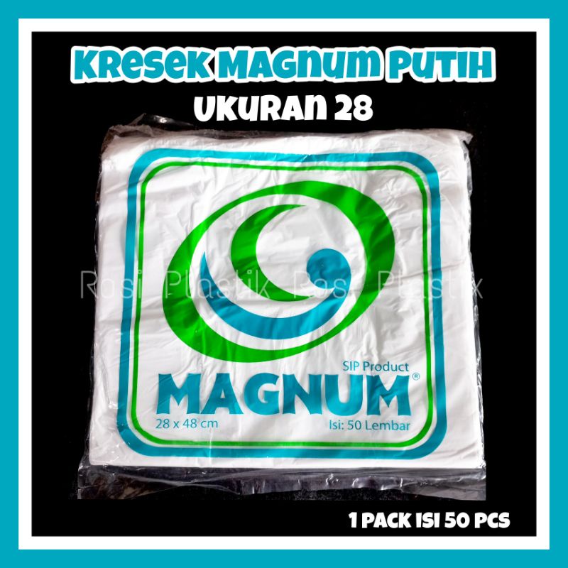 Kantong Kresek (1 PACK) isi 50 PCS / Kantong Plastik Putih 28 , 32 & 35 / Kresek untuk Nasi Berkat