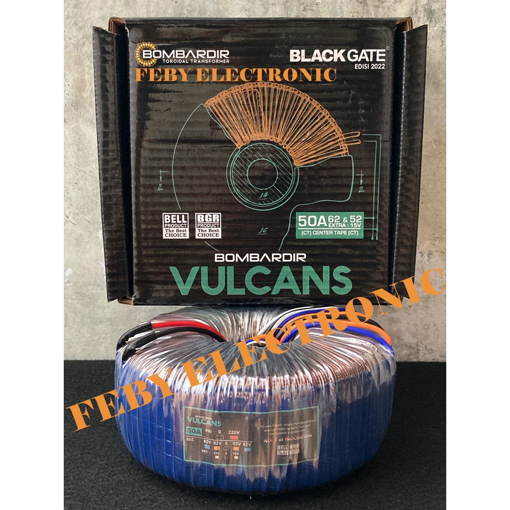 TRAVO TRAFO 50A 62V 52V CT BOMBARDIR BLACKGATE VULCANS DONUT TOROID