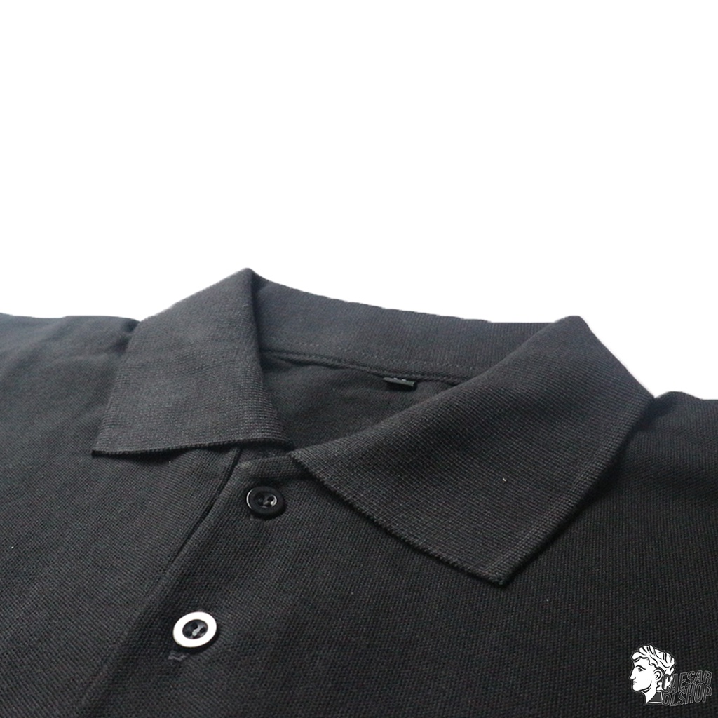 CaesarOlshop - Polo Shirt | Kaos Polos Pria - Black