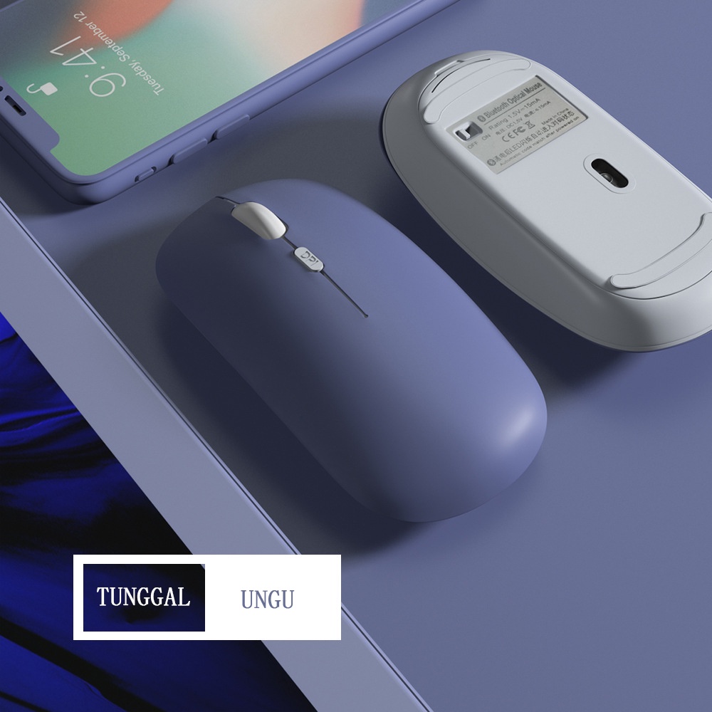 Laptop Apple Bluetooth Nirkabel Mouse, Mouse Charging Mouse Bluetooth Nirkabel 2 plus ultra-thin silent LED Warna Backlight Game Mouse, Mouse Portable Super Tipis Senyap