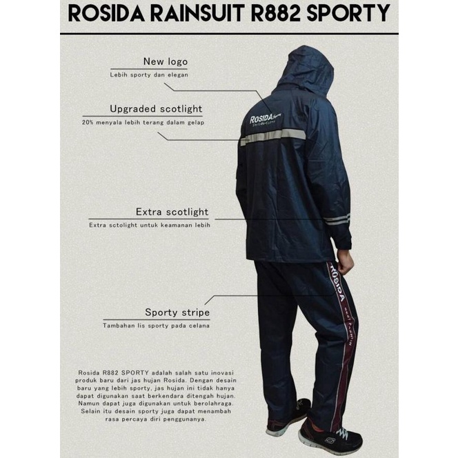 Jas Hujan Rosida R882 Sporty
