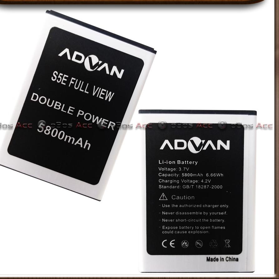 Baterai Advan S5E Full View Double Power Batre Batrai HP