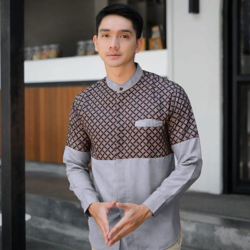 BAJU KOKO KURTA DEWASA LENGAN PANJANG | KURTA SALATHEN | SIZE M L XL | MATERIAL TOYOBO