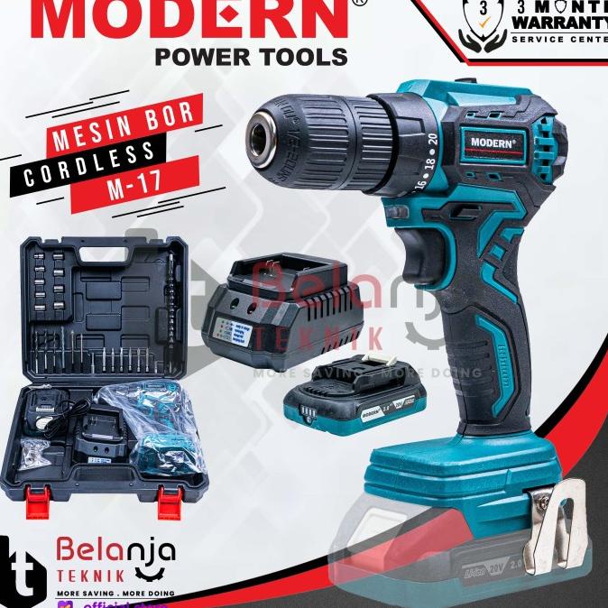 Modern Mesin Bor Baterai Set M-17 Brushless 20 V Drill Cordless M17 belanjate77 Ayo Beli
