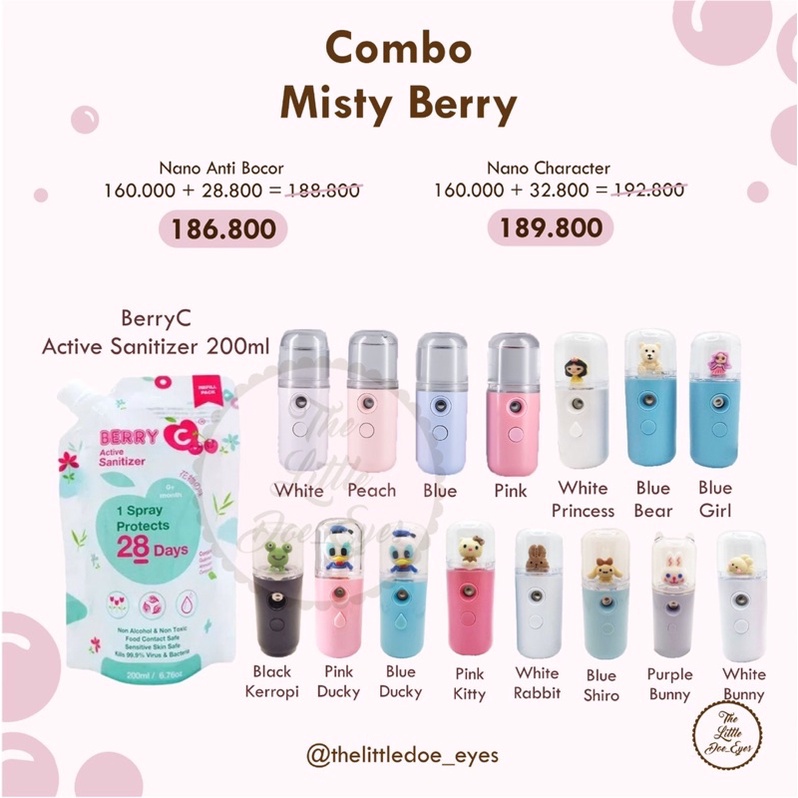 Combo Misty Berry - Nano Spray &amp; Handsanitizer Refill