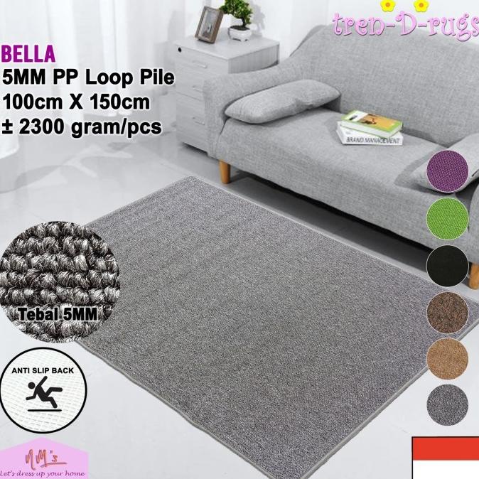 Karpet polos permadani lantai ruang tamu kamar anti slip minimalis