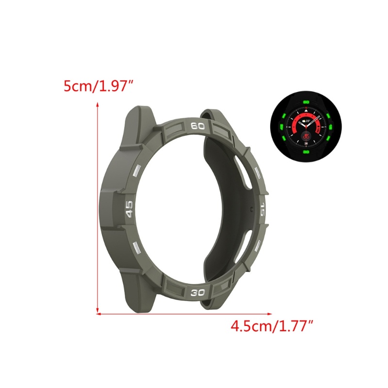 Zzz Soft TPU Clear Screen Protector Full Cover Cakupan Cover Bingkai Anti Gores Shell Housing Untuk Watch 5pro 45mm Smartwatch