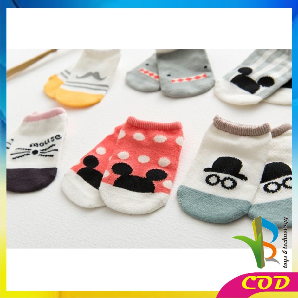 RB-P11-P14 Kaos Kaki Pendek Anak Bayi Bahan Katun Kaus Kaki Karakter Lucu Model Korea Import Murah