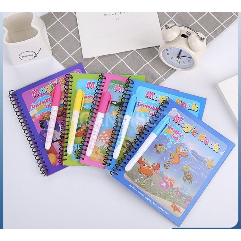 

Magic Water Drawing Painting Book Buku Gambar Mewarnai Edukasi Stationery Alat Tulis Sekolah
