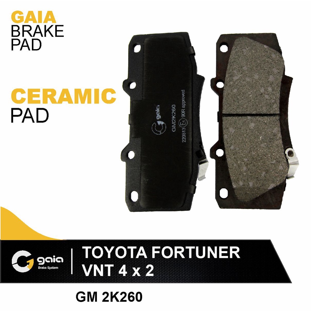 Kampas rem brake pad Fortuner VNT 4x2 CERAMIC ORIGINAL GAIA GC2K260
