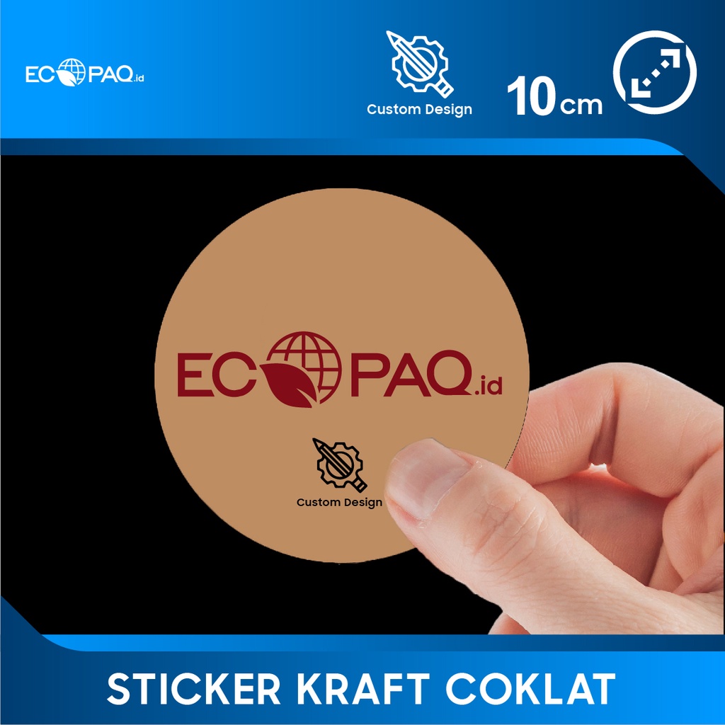 

Stiker Label Kraft Coklat D: 10 cm (12 PC)