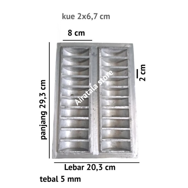 Cetakan kue Bandros kue pancong 20 lubang tebal