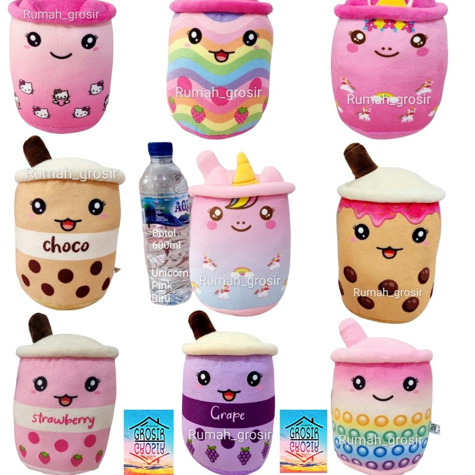 Hadir Irit Boneka Boba Bubble Milk Tea Brown Sugar Ukuran Kecil