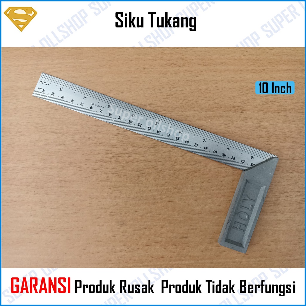 Penggaris Siku Tukang Besi Pasekon 25 cm 10 inch / 30 Cm 12 inch Termurah Alat Ukur Akurat