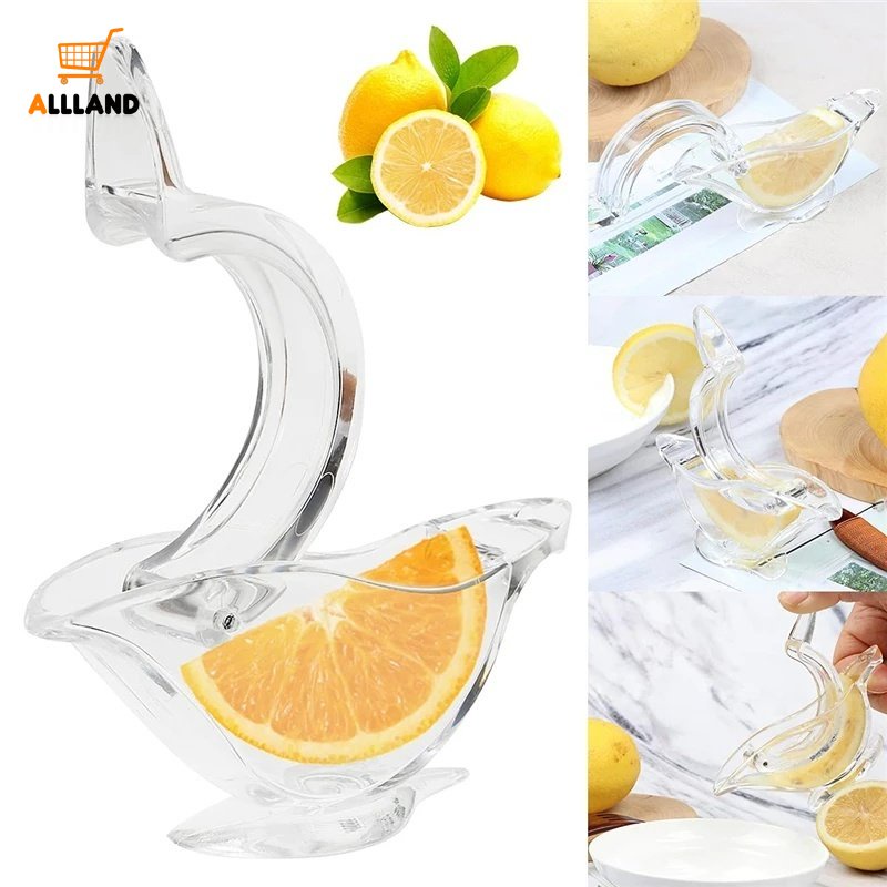 Alat Peras Jeruk Lemon Bentuk Burung Akrilik Transparan/Manual Hand Pressure Fruit Juicer Clip Kitchen Bar Gadget