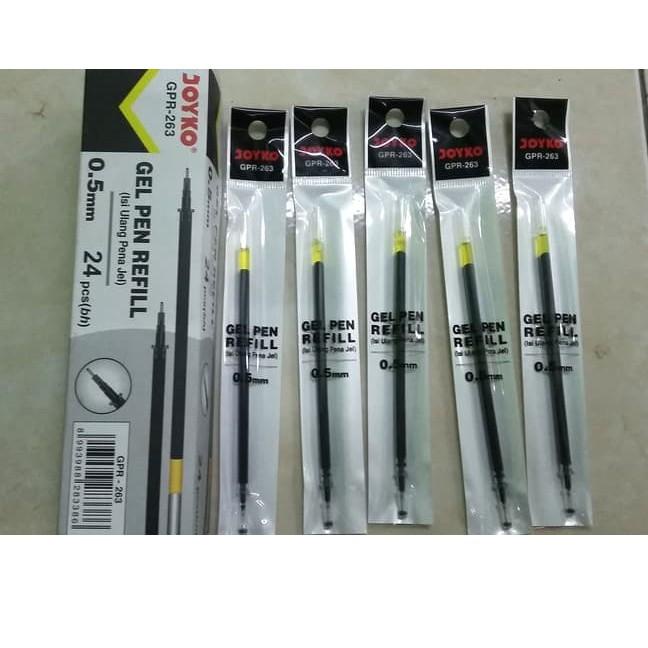 

[PRODUK W8GHJ] [24 PCS ] ISI PEN GEL JOYKO GPR 263 / REFILL PULPEN JOYKO MHS