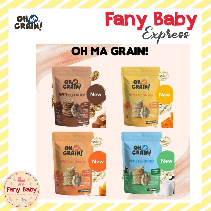 OHMA GRAIN! POPPED RICE CRACKERS - SNACK SEHAT