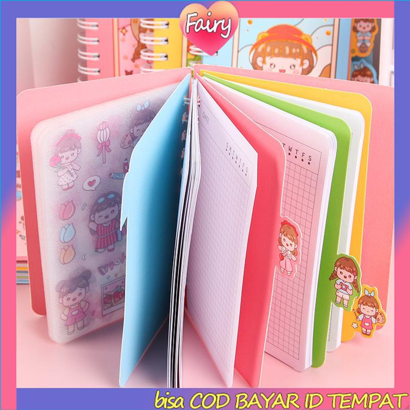 

Buku Catatan Lucu Siswa Scrapbook Coil Buku Portabel Dengan Stiker Di Dalamnya F