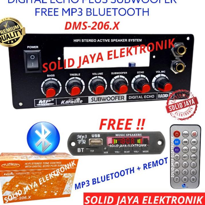 Stok Terbaru TONE CONTROL AKTIF PLUS MP3 BLUETOOTH DMS206 DMS-206.X DMS 206 BT STEREO TONE KONTROL A